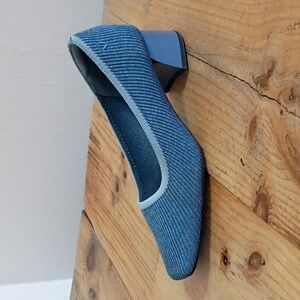 Vivaia Square-Toe Chunky Heels Melody Pro in Denim Size 39